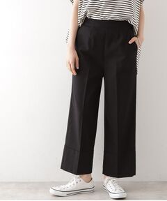 THE SHOP TK / ザ ショップ ティーケー ショート・ハーフ・半端丈パンツ | 麻混ワイドパンツ【洗える】