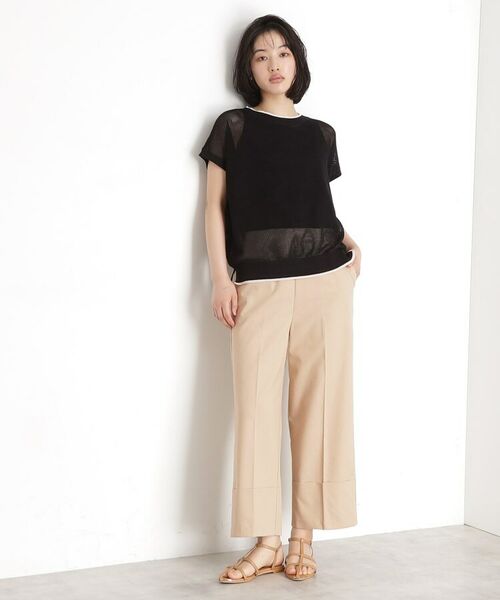 THE SHOP TK / ザ ショップ ティーケー ショート・ハーフ・半端丈パンツ | 麻混ワイドパンツ【洗える】 | 詳細13