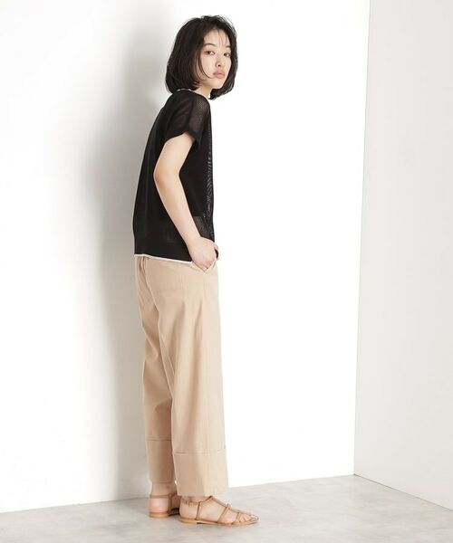 THE SHOP TK / ザ ショップ ティーケー ショート・ハーフ・半端丈パンツ | 麻混ワイドパンツ【洗える】 | 詳細14