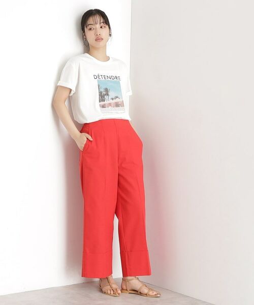 THE SHOP TK / ザ ショップ ティーケー ショート・ハーフ・半端丈パンツ | 麻混ワイドパンツ【洗える】 | 詳細17