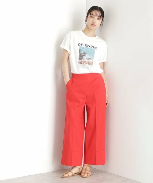 THE SHOP TK / ザ ショップ ティーケー ショート・ハーフ・半端丈パンツ | 麻混ワイドパンツ【洗える】 | 詳細18