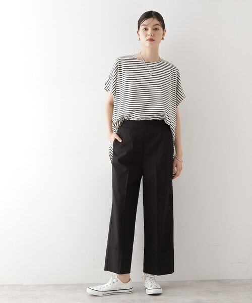 THE SHOP TK / ザ ショップ ティーケー ショート・ハーフ・半端丈パンツ | 麻混ワイドパンツ【洗える】 | 詳細21