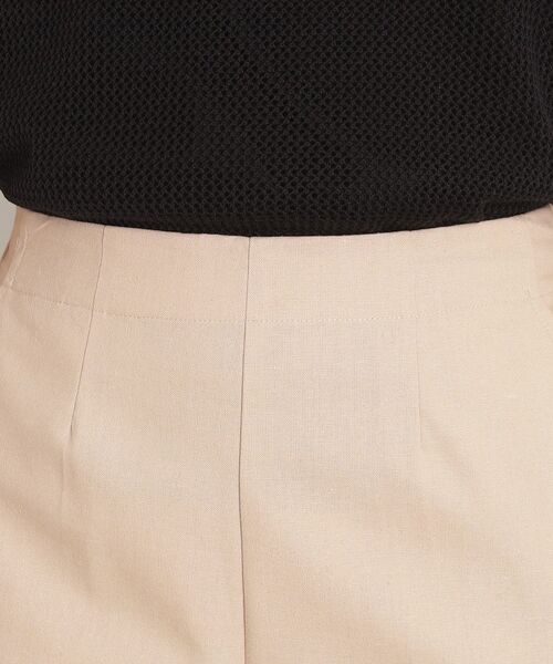 THE SHOP TK / ザ ショップ ティーケー ショート・ハーフ・半端丈パンツ | 麻混ワイドパンツ【洗える】 | 詳細27