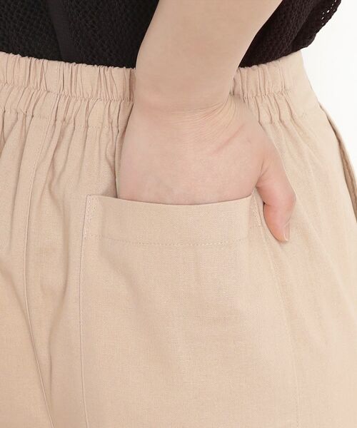 THE SHOP TK / ザ ショップ ティーケー ショート・ハーフ・半端丈パンツ | 麻混ワイドパンツ【洗える】 | 詳細29