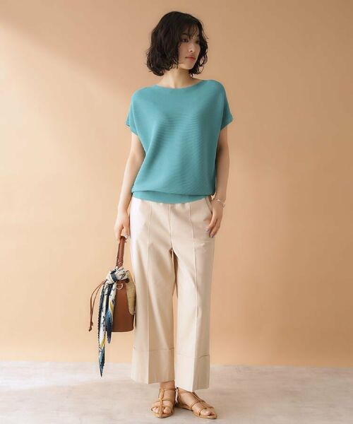 THE SHOP TK / ザ ショップ ティーケー ショート・ハーフ・半端丈パンツ | 麻混ワイドパンツ【洗える】 | 詳細4