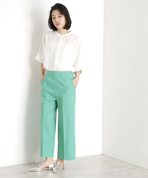 THE SHOP TK / ザ ショップ ティーケー ショート・ハーフ・半端丈パンツ | 麻混ワイドパンツ【洗える】 | 詳細8