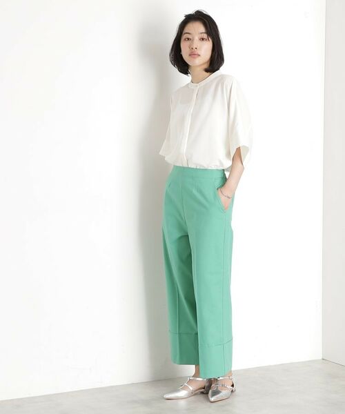 THE SHOP TK / ザ ショップ ティーケー ショート・ハーフ・半端丈パンツ | 麻混ワイドパンツ【洗える】 | 詳細9