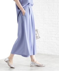 THE SHOP TK / ザ ショップ ティーケー ショート・ハーフ・半端丈パンツ | フレアスカーチョ【防シワ／接触冷感／洗濯機OK/セットアップ可】