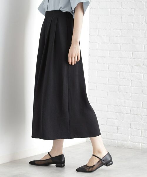 THE SHOP TK / ザ ショップ ティーケー ショート・ハーフ・半端丈パンツ | フレアスカーチョ【防シワ／接触冷感／洗濯機OK/セットアップ可】 | 詳細1