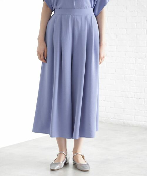 THE SHOP TK / ザ ショップ ティーケー ショート・ハーフ・半端丈パンツ | フレアスカーチョ【防シワ／接触冷感／洗濯機OK/セットアップ可】 | 詳細13