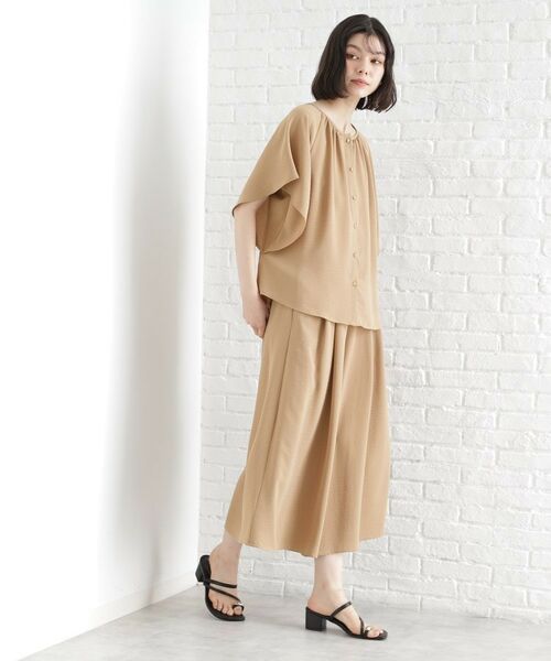 THE SHOP TK / ザ ショップ ティーケー ショート・ハーフ・半端丈パンツ | フレアスカーチョ【防シワ／接触冷感／洗濯機OK/セットアップ可】 | 詳細7