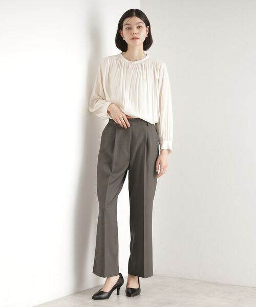 THE SHOP TK / ザ ショップ ティーケー パンツ | 【セットアップ可】セミワイドパンツ/洗える | 詳細2
