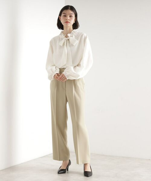 THE SHOP TK / ザ ショップ ティーケー パンツ | 【セットアップ可】セミワイドパンツ/洗える | 詳細7