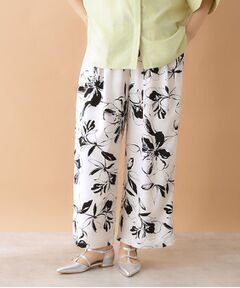 THE SHOP TK / ザ ショップ ティーケー パンツ | フラワープリントイージーパンツ【洗える】