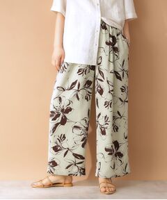 THE SHOP TK / ザ ショップ ティーケー パンツ | フラワープリントイージーパンツ【洗える】