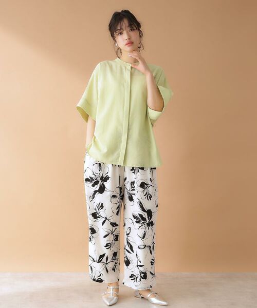 THE SHOP TK / ザ ショップ ティーケー パンツ | フラワープリントイージーパンツ【洗える】 | 詳細1