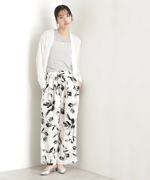THE SHOP TK / ザ ショップ ティーケー パンツ | フラワープリントイージーパンツ【洗える】 | 詳細10