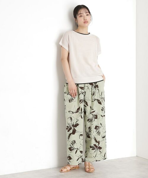 THE SHOP TK / ザ ショップ ティーケー パンツ | フラワープリントイージーパンツ【洗える】 | 詳細18