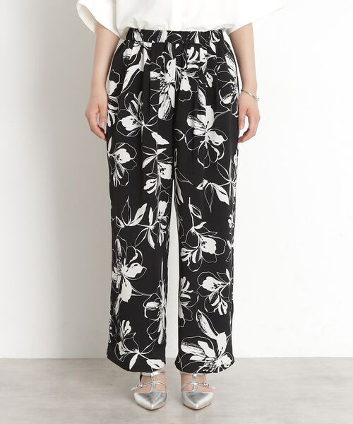 THE SHOP TK / ザ ショップ ティーケー パンツ | フラワープリントイージーパンツ【洗える】 | 詳細21