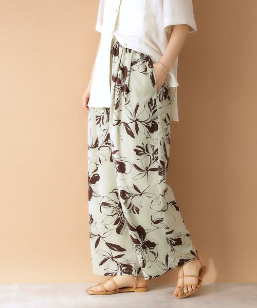 THE SHOP TK / ザ ショップ ティーケー パンツ | フラワープリントイージーパンツ【洗える】 | 詳細3