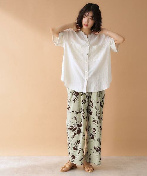 THE SHOP TK / ザ ショップ ティーケー パンツ | フラワープリントイージーパンツ【洗える】 | 詳細4