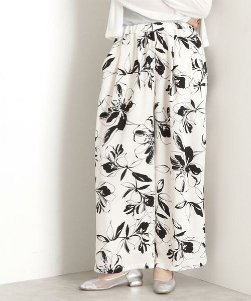 THE SHOP TK / ザ ショップ ティーケー パンツ | フラワープリントイージーパンツ【洗える】 | 詳細7