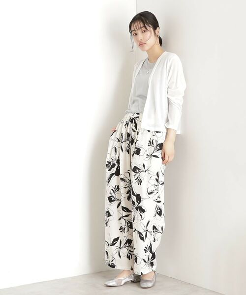 THE SHOP TK / ザ ショップ ティーケー パンツ | フラワープリントイージーパンツ【洗える】 | 詳細9