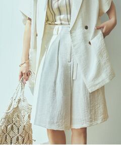 THE SHOP TK / ザ ショップ ティーケー ショート・ハーフ・半端丈パンツ | リネン混ハーフパンツ【洗える/セットアップ可】