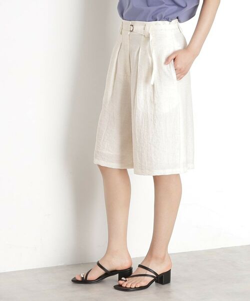 THE SHOP TK / ザ ショップ ティーケー ショート・ハーフ・半端丈パンツ | リネン混ハーフパンツ【洗える/セットアップ可】 | 詳細4