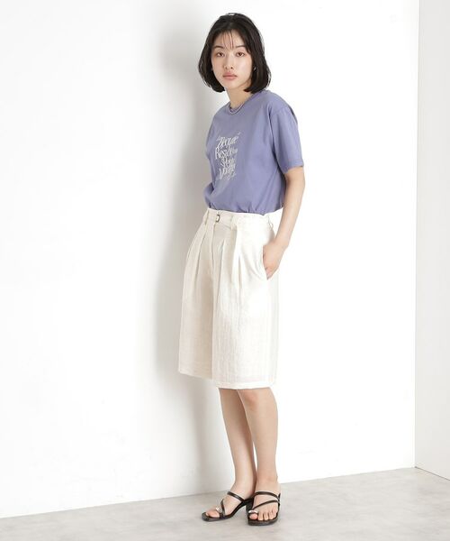 THE SHOP TK / ザ ショップ ティーケー ショート・ハーフ・半端丈パンツ | リネン混ハーフパンツ【洗える/セットアップ可】 | 詳細6