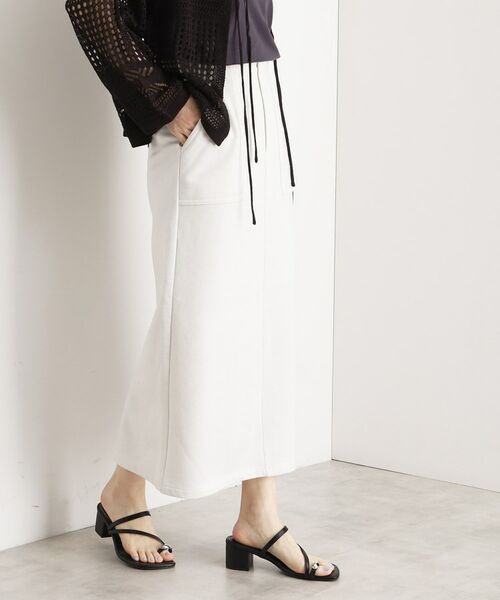 THE SHOP TK / ザ ショップ ティーケー ロング・マキシ丈スカート | 裏毛ラメスカート【洗える】 | 詳細1