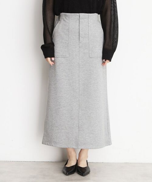 THE SHOP TK / ザ ショップ ティーケー ロング・マキシ丈スカート | 裏毛ラメスカート【洗える】 | 詳細9