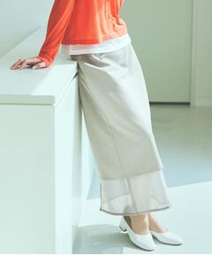 THE SHOP TK / ザ ショップ ティーケー ロング・マキシ丈スカート | 裾シアーナロースカート【洗える】
