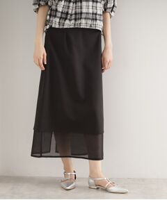 THE SHOP TK / ザ ショップ ティーケー ロング・マキシ丈スカート | 裾シアーナロースカート【洗える】