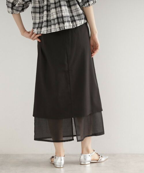 THE SHOP TK / ザ ショップ ティーケー ロング・マキシ丈スカート | 裾シアーナロースカート【洗える】 | 詳細10