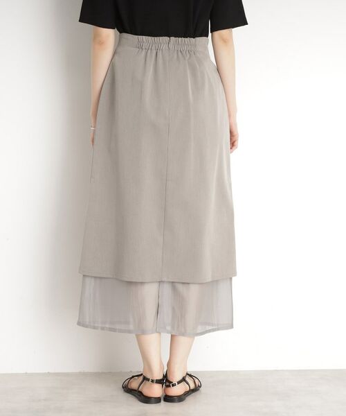 THE SHOP TK / ザ ショップ ティーケー ロング・マキシ丈スカート | 裾シアーナロースカート【洗える】 | 詳細15