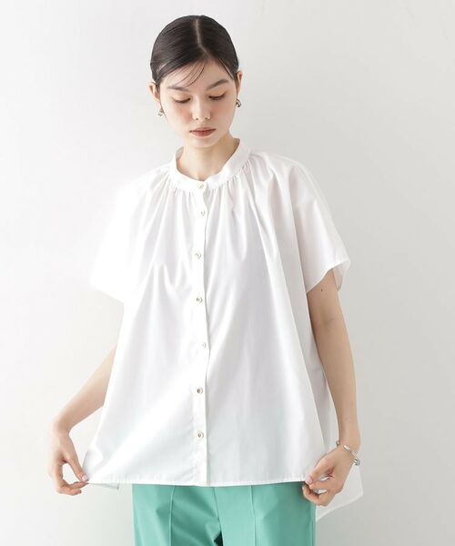 THE SHOP TK / ザ ショップ ティーケー シャツ・ブラウス | 袖ギャザーブラウス【洗濯機OK】 | 詳細1