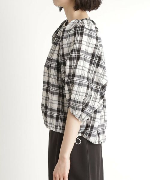 THE SHOP TK / ザ ショップ ティーケー シャツ・ブラウス | チェックギャザーブラウス【洗える】 | 詳細10