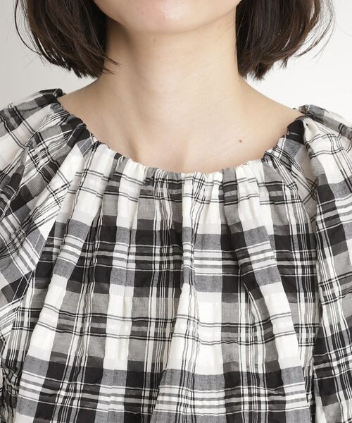 THE SHOP TK / ザ ショップ ティーケー シャツ・ブラウス | チェックギャザーブラウス【洗える】 | 詳細13