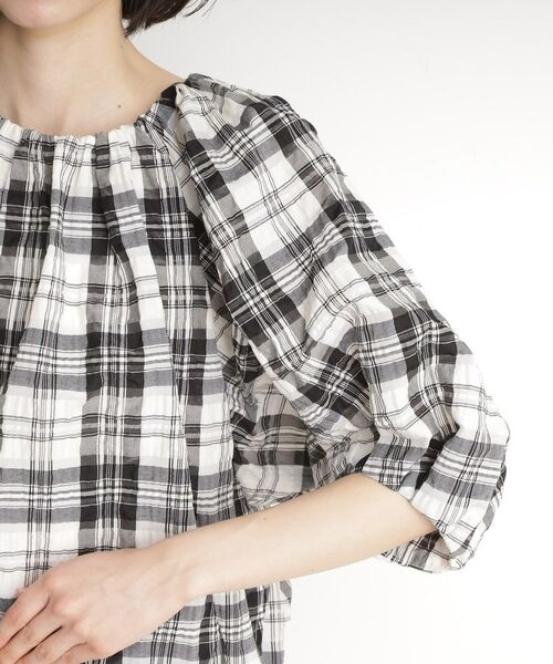 THE SHOP TK / ザ ショップ ティーケー シャツ・ブラウス | チェックギャザーブラウス【洗える】 | 詳細14