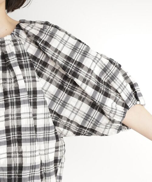 THE SHOP TK / ザ ショップ ティーケー シャツ・ブラウス | チェックギャザーブラウス【洗える】 | 詳細15