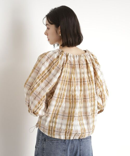 THE SHOP TK / ザ ショップ ティーケー シャツ・ブラウス | チェックギャザーブラウス【洗える】 | 詳細6
