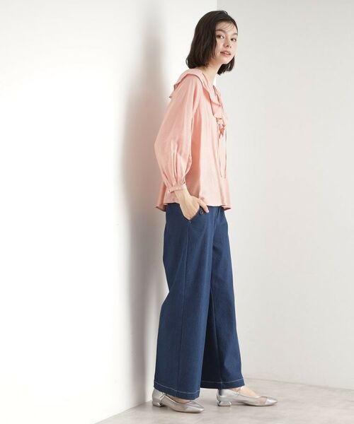 THE SHOP TK / ザ ショップ ティーケー シャツ・ブラウス | ラッフルカラーブラウス【洗濯機OK】 | 詳細10