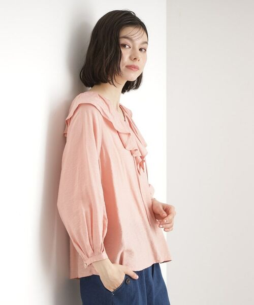 THE SHOP TK / ザ ショップ ティーケー シャツ・ブラウス | ラッフルカラーブラウス【洗濯機OK】 | 詳細11