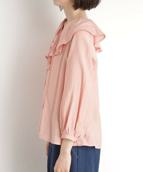 THE SHOP TK / ザ ショップ ティーケー シャツ・ブラウス | ラッフルカラーブラウス【洗濯機OK】 | 詳細14