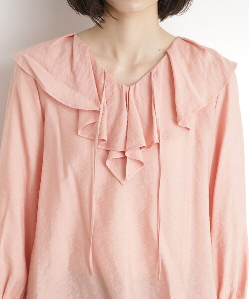 THE SHOP TK / ザ ショップ ティーケー シャツ・ブラウス | ラッフルカラーブラウス【洗濯機OK】 | 詳細17