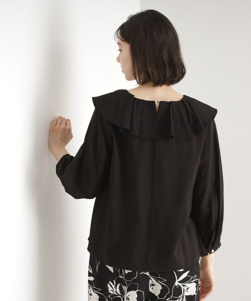 THE SHOP TK / ザ ショップ ティーケー シャツ・ブラウス | ラッフルカラーブラウス【洗濯機OK】 | 詳細2