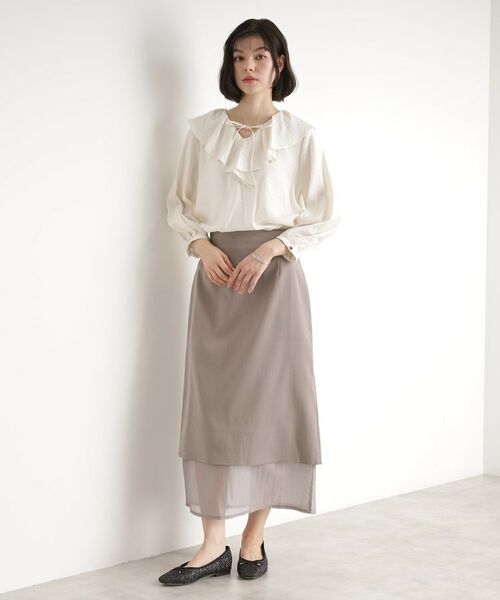 THE SHOP TK / ザ ショップ ティーケー シャツ・ブラウス | ラッフルカラーブラウス【洗濯機OK】 | 詳細5