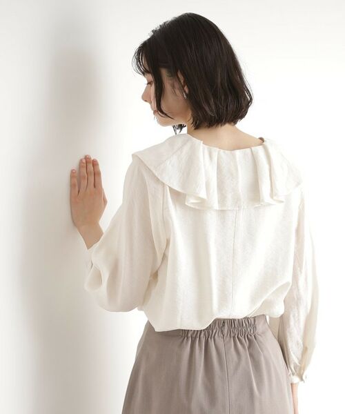 THE SHOP TK / ザ ショップ ティーケー シャツ・ブラウス | ラッフルカラーブラウス【洗濯機OK】 | 詳細7