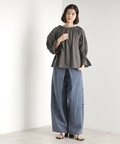 THE SHOP TK / ザ ショップ ティーケー シャツ・ブラウス | 【前後2WAY】ギャザーブラウス/洗濯機OK | 詳細10